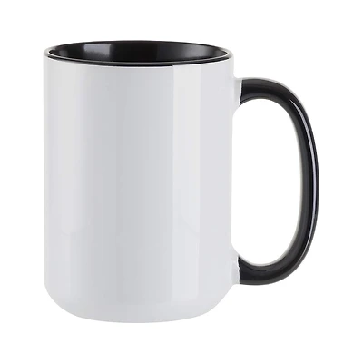 Craft Express 15oz. Black Sublimation Two Tone Mugs, 6ct.
