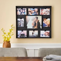 9 Opening Black Rustic Collage Frame with Clips by Studio Décor®