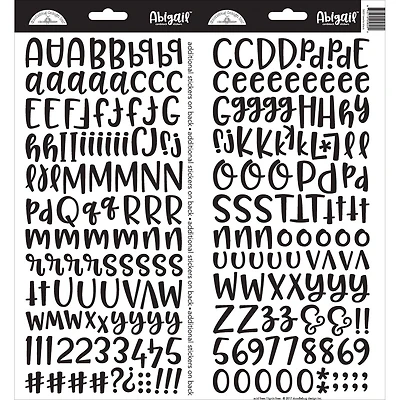 Doodlebug Design Inc.™ Abigail™ Font Alpha Cardstock Stickers