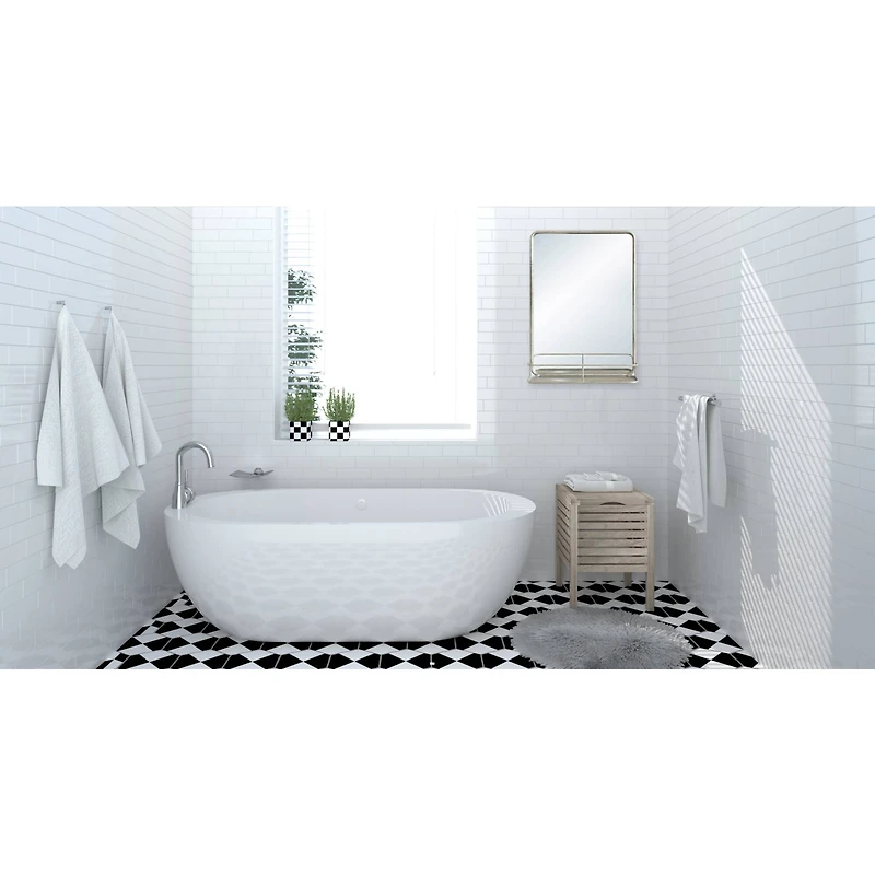 Hello Honey® Gold Rectangle Wall Mirror with Shelf