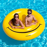 72" Inflatable Yellow Smiley Face 2-Person Raft
