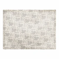 Simple Gray Florals 18" x 14" Cotton Twill Placemat