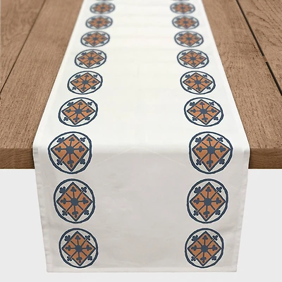 Colorful Tile Row 16" x 90" Cotton Twill Runner