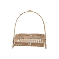 Hello Honey® Hand-Woven Bamboo Stand with Removable Tray