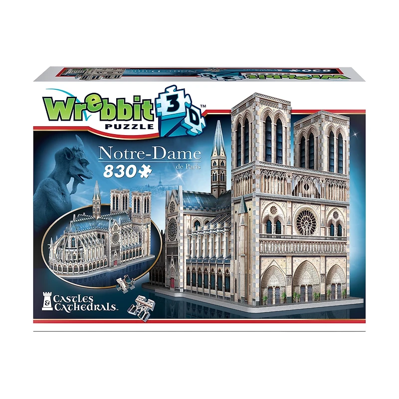 Castles & Cathedrals - Notre-Dame de Paris 3D Puzzle: 830 Pcs