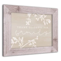 Thank Goodness for Family 11" x 14" Western White Framed Print