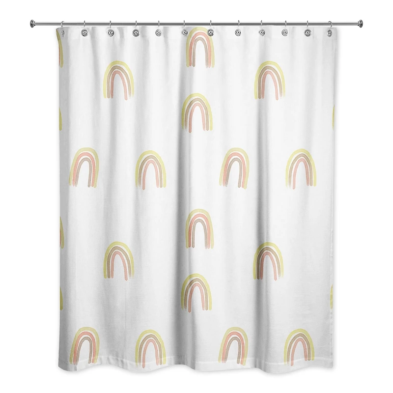 Random Rainbow Pattern 71" x 74" Shower Curtain