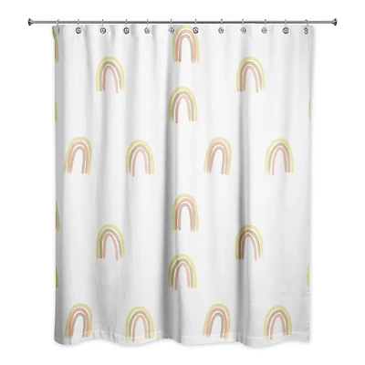 Random Rainbow Pattern 71" x 74" Shower Curtain