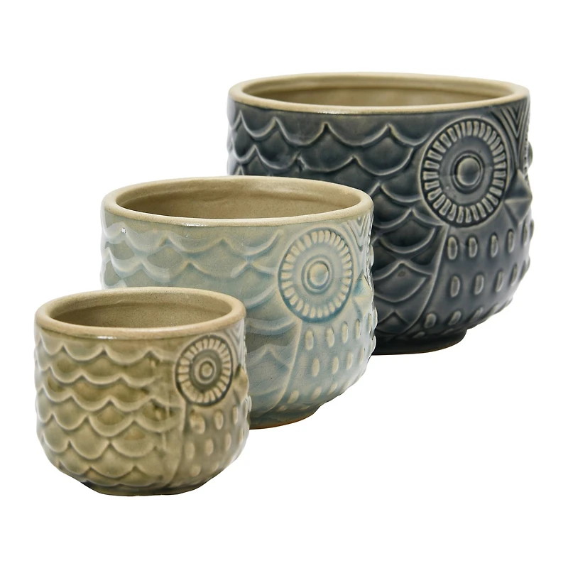 Hello Honey® Decorative Stoneware Owl Containers
