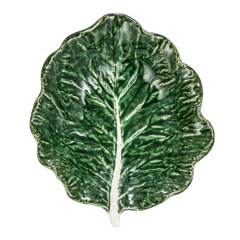 Hello Honey® 9" Green Hand-Painted Embossed Stoneware Cabbage Bowls, 4ct.