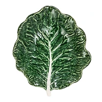 Hello Honey® 9" Green Hand-Painted Embossed Stoneware Cabbage Bowls, 4ct.