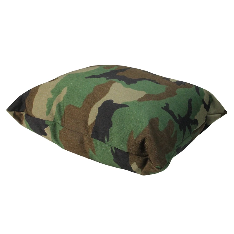 17" Woodland Camo Patio Furniture Throw Pillow