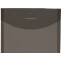 JAM Paper 5.5" x 7.375" Smoke Gray Plastic Tuck Flap Closure Envelopes, 12ct.