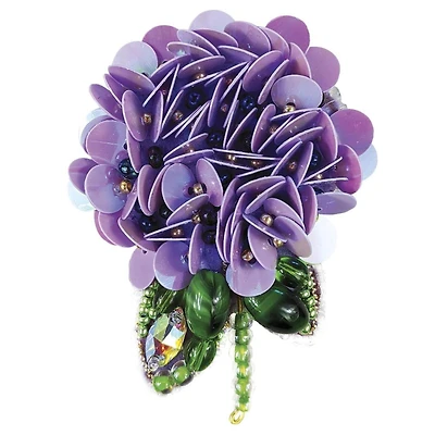 Crystal Art Hydrangea Beadwork Brooch Kit