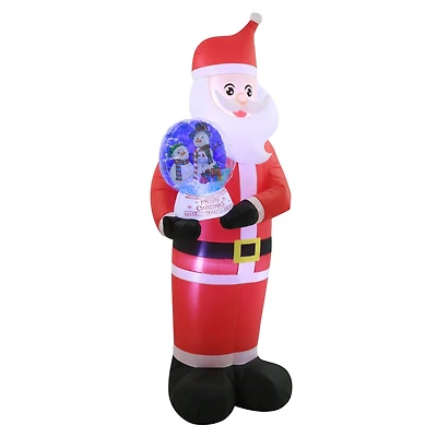 Occasions 8ft. Inflatable Santa Holding Swirling Lights Snow Globe