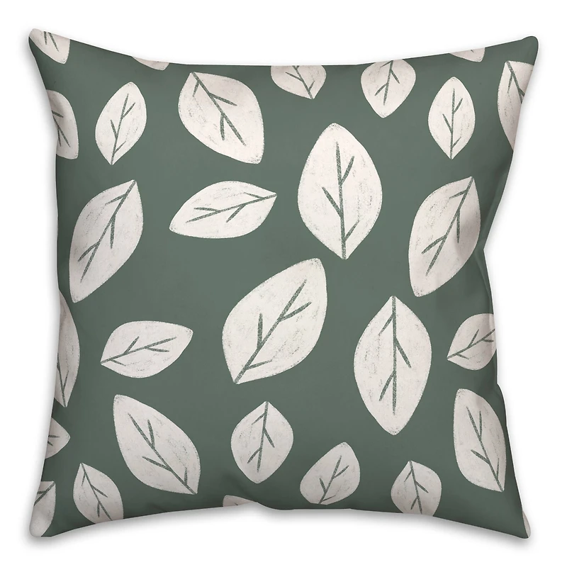 White Leaf Sage 18" x 18" Throw Pillow