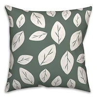 White Leaf Sage 18" x 18" Throw Pillow