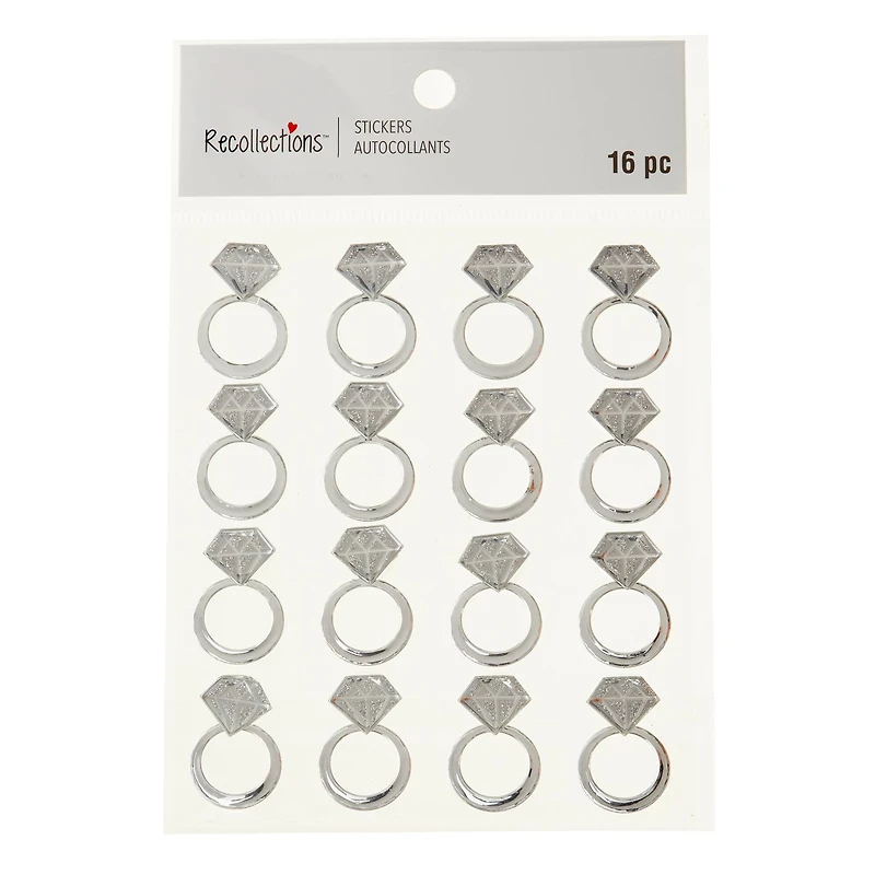Wedding Ring Dimensional Stickers by Recollections™ Signature™