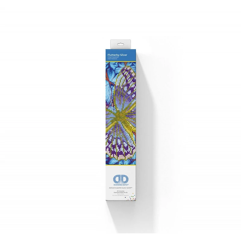 Diamond Dotz® Intermediate Flutterby Silver Diamond Painting Kit