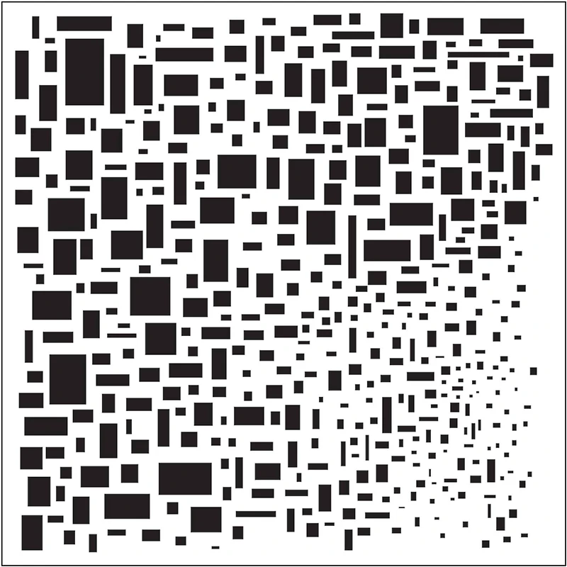 The Crafter's Workshop Cubist Stencil, 6'' x 6''