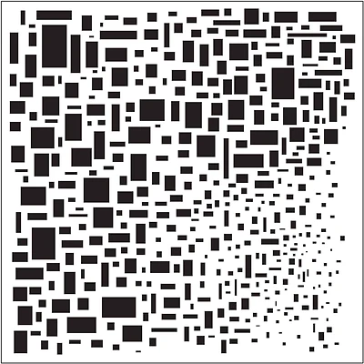 The Crafter's Workshop Cubist Stencil, 6'' x 6''