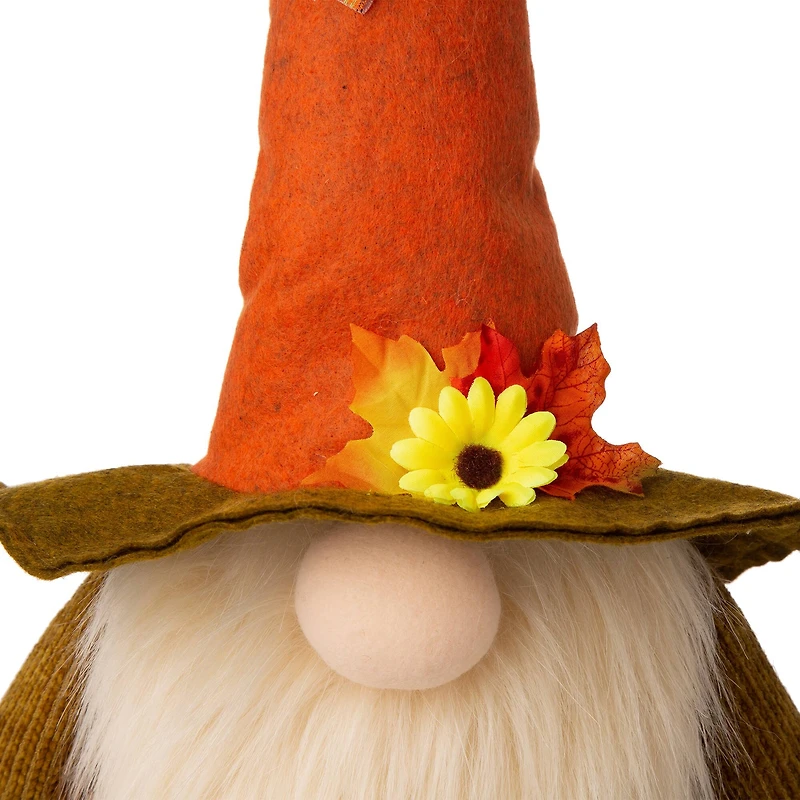 Glitzhome® 24" Fall Fabric Gnome Décor Accent