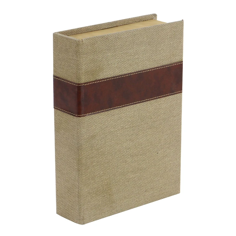 Beige & Brown Traditional Rectangular Wooden Book Set