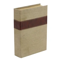 Beige & Brown Traditional Rectangular Wooden Book Set