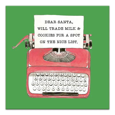 Christmas Typewriter Canvas Wall Art