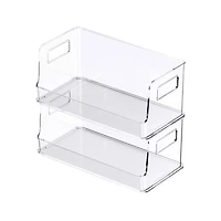 Small Clear Stacking Plastic Open Bin by Simply Tidy®