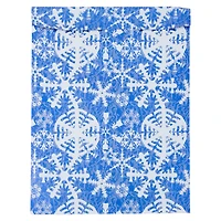 JAM Paper Blue & White Snowflakes Open End Catalog Premium Foil Envelopes