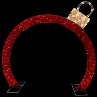 4ft. LED Lighted Red Ornament Arch Outdoor Christmas Decoration