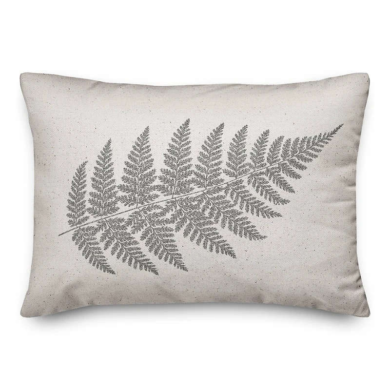 Neutral Fern Throw Pillow 14" x 20"