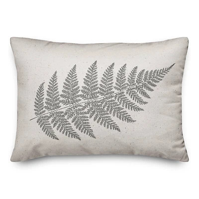 Neutral Fern Throw Pillow 14" x 20"