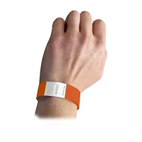 C-Line® DuPont™ Tyvek® Security Wristbands, Orange, 2 Packs of 100 each