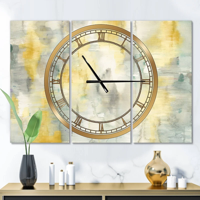 Designart Summer Shower Multipanel Wall Clock