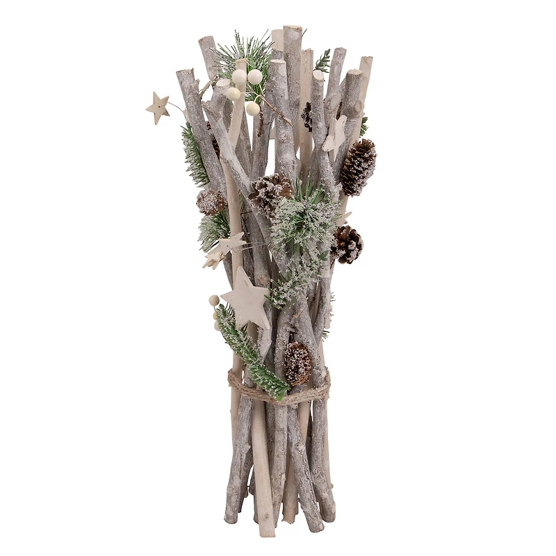 18" Natural Branch Christmas Bundle with Stars and Berries