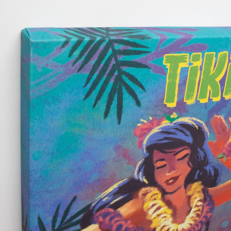 Tiki Lounge Sign Outdoor Canvas Art Print - 24"x36"