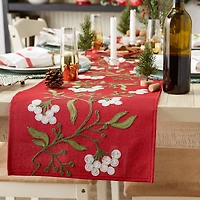 DII® 108" Mistletoe Embroidered Table Runner