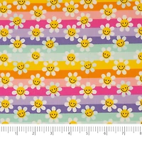 SINGER Modern Daisy Stripes Cotton Fabric