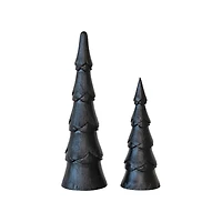 Hello Honey® 10" Black Mango Wood Christmas Tree