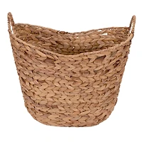 Household Essentials 17.5" Woven Natural Hyacinth Basket with Handles