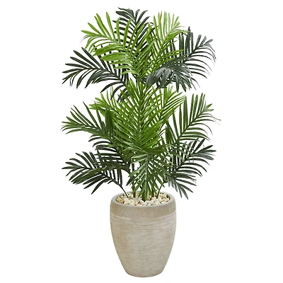 3.5ft. Artificial Paradise Palm Tree in Sand Colored Planter