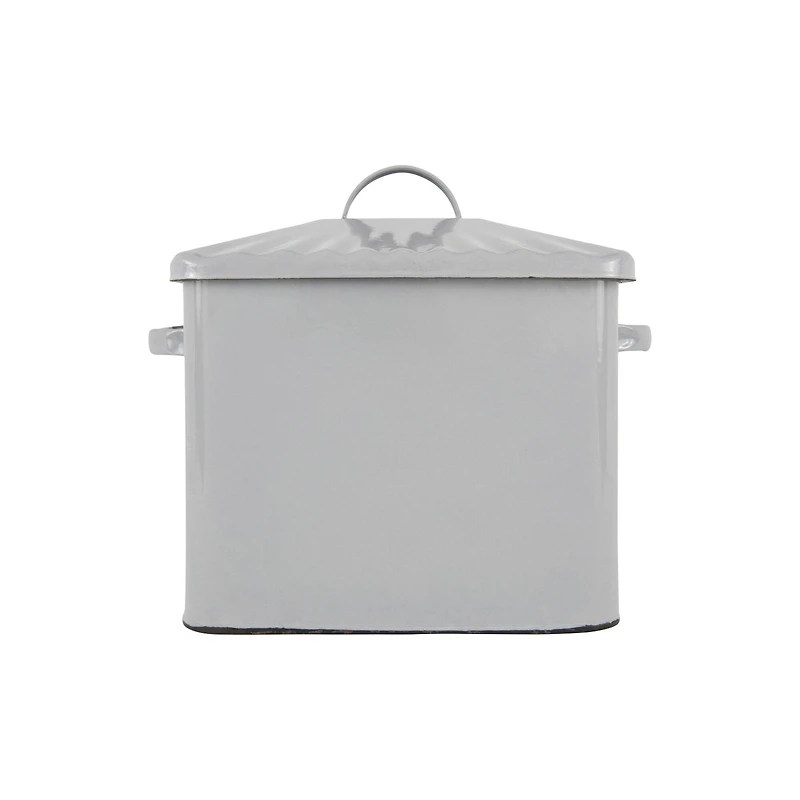 Hello Honey® Enameled Metal Distressed "BREAD" Box with Lid