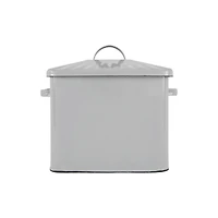Hello Honey® Enameled Metal Distressed "BREAD" Box with Lid