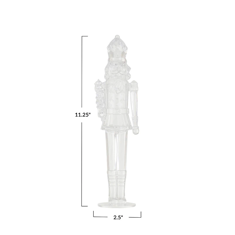Hello Honey® 11.25" Clear Acrylic Nutcracker Figurine