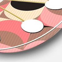 Designart 'Retro Geometric Design Xi Mid-Century Modern Wall Clock