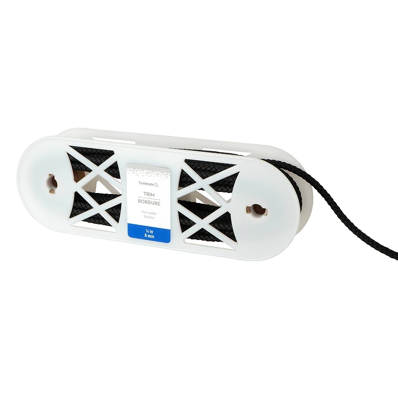 1/4" Black Faux Leather Trim by Celebrate It® 