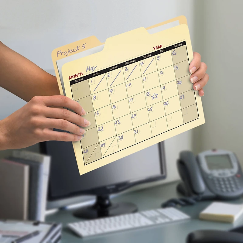 Find It Trading Manila Calendar Folder, 12ct.