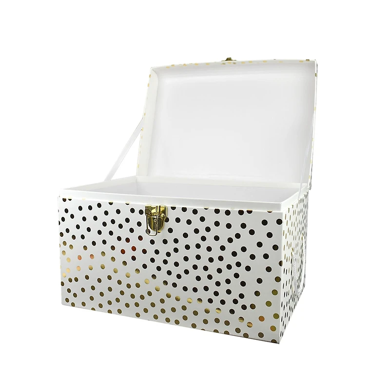 White & Gold Dots Decorative Trunk by Ashland